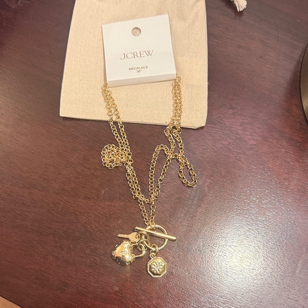 J. Crew Gold Pendant Necklace